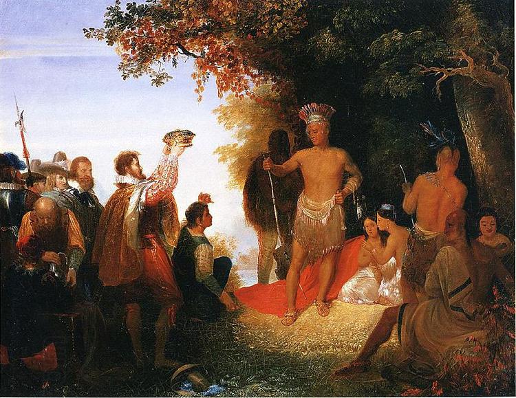 John Gadsby Chapman The Coronation of Powhatan China oil painting art